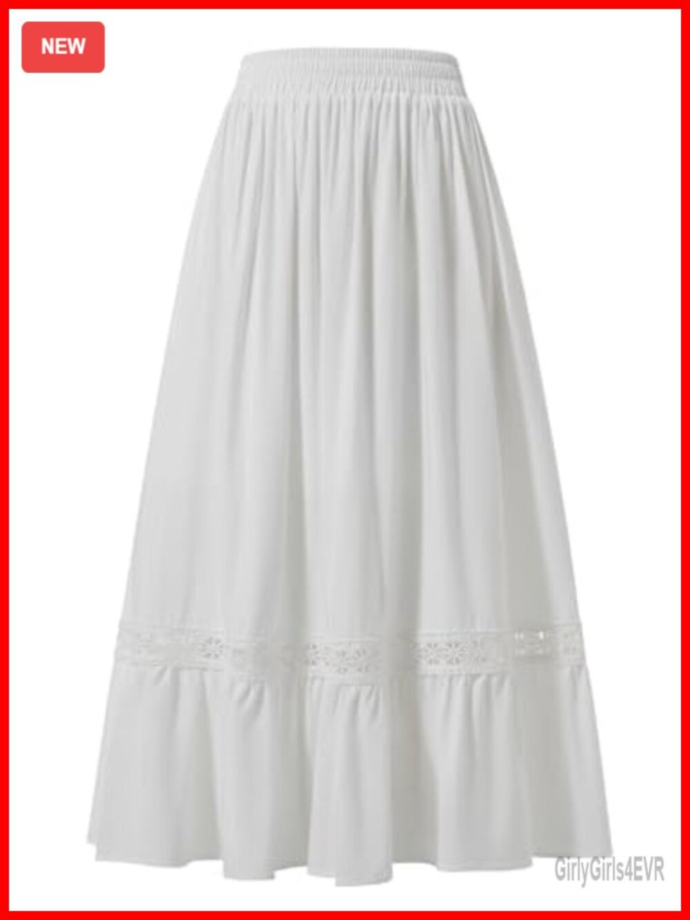 Womens Renaissance Lace High Waisted Tiered Maxi Skirt Pockets Flowy Boho